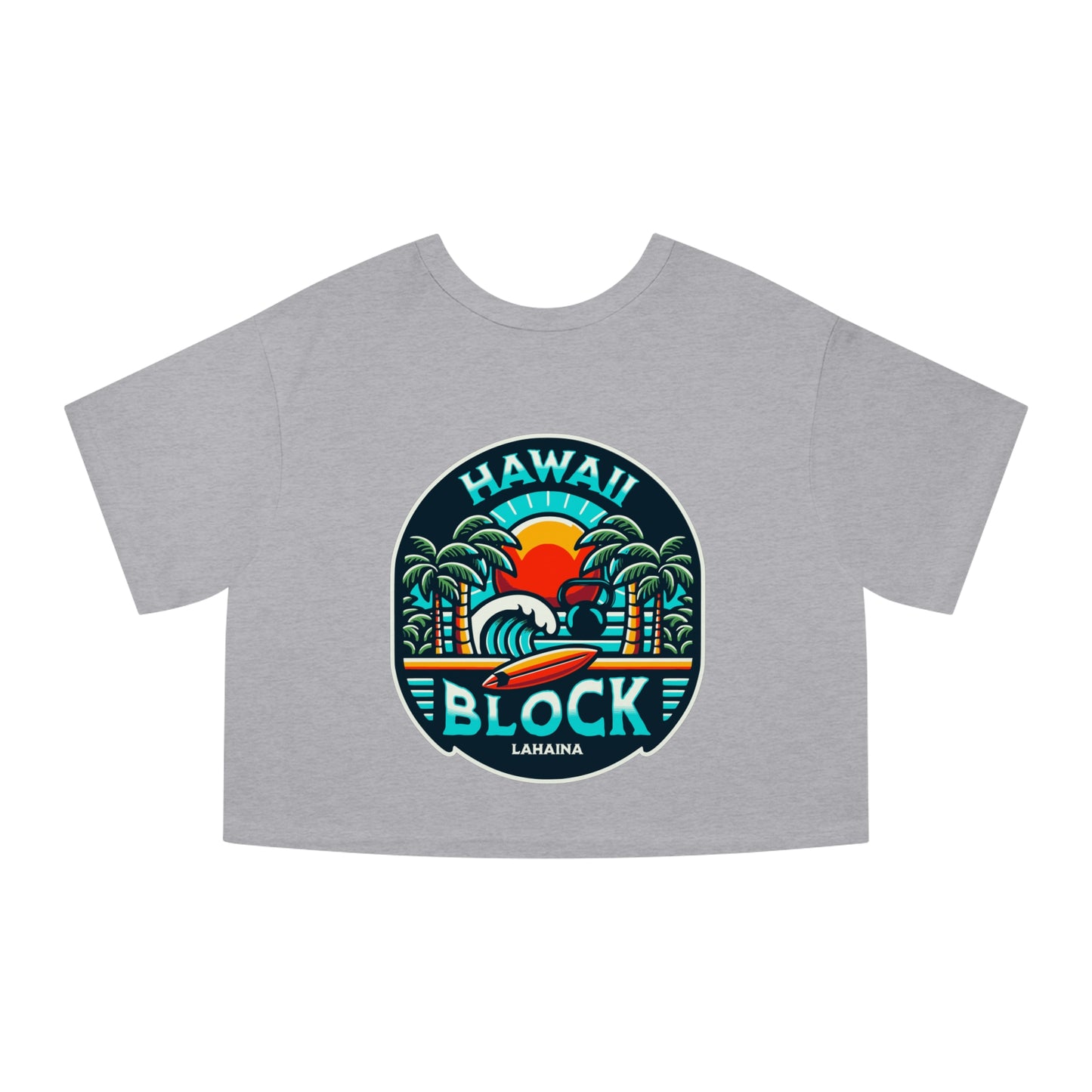 Crop Top | Beach Day Crop BLK/GRY