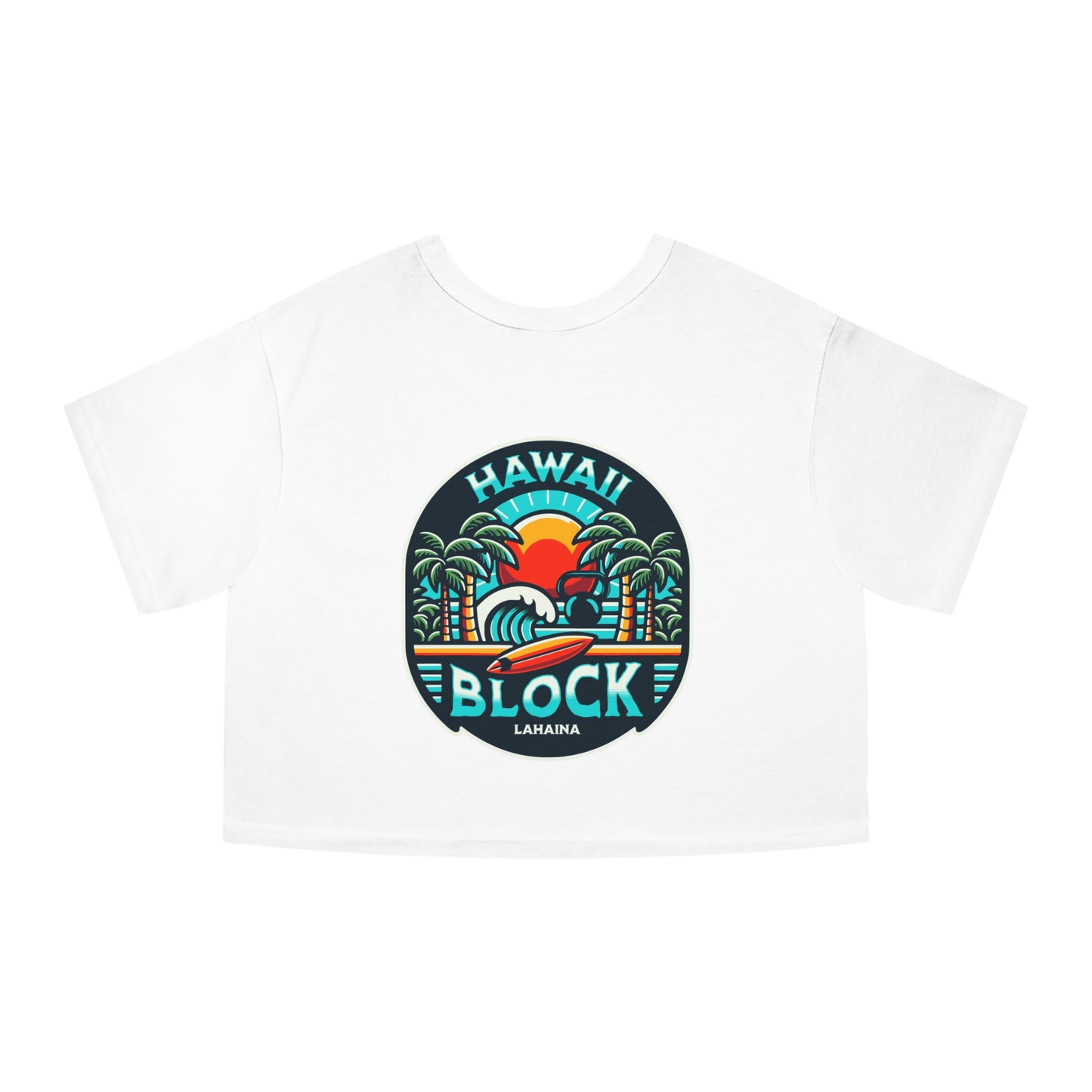 Crop Top | Beach Day Crop BLK/GRY